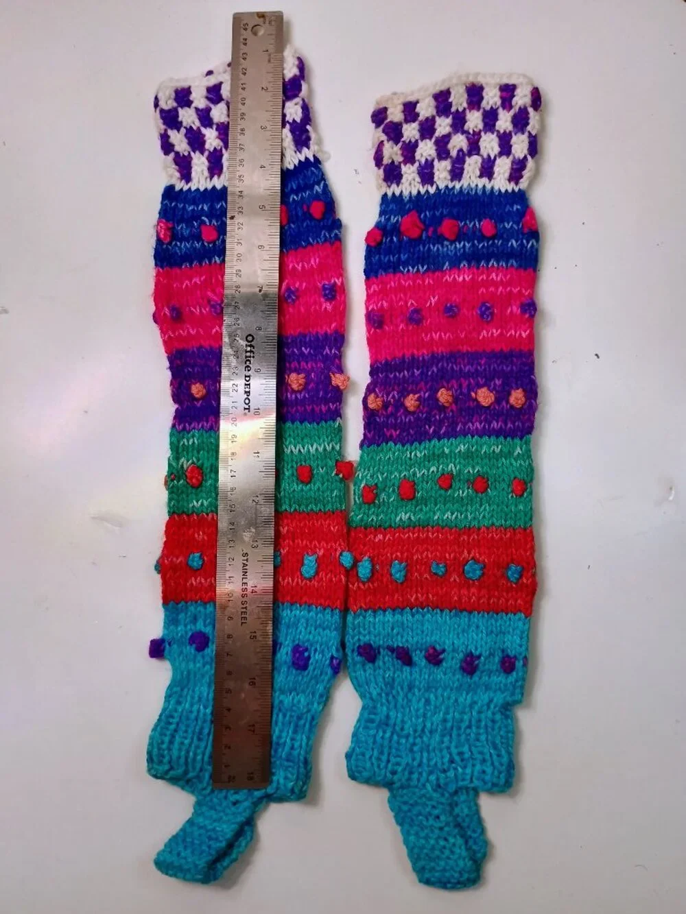 Handmade Wool Booties Warmers Multicolor Andean Cusco Winter